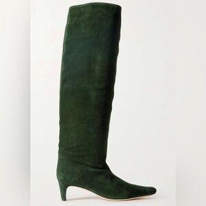 STAUD Dark Green Over the Knee Boots